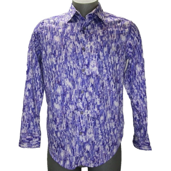 NEW ROBERT GRAHAM Mens Shirt Purple Size S Demeri Classic Fit Long Sleeve